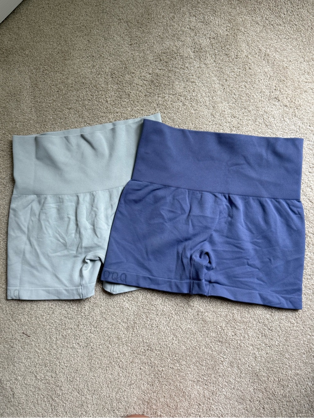 OQQ High-Waist Athletic Shorts with scrunch - set of 2